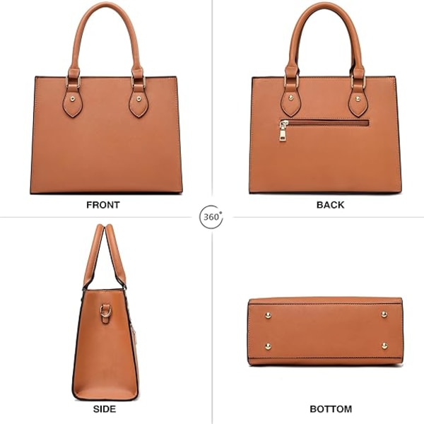 Crossbody-väskor och handväskor för kvinnor PU-läder Tote Top Handle Satchel Axelväskor