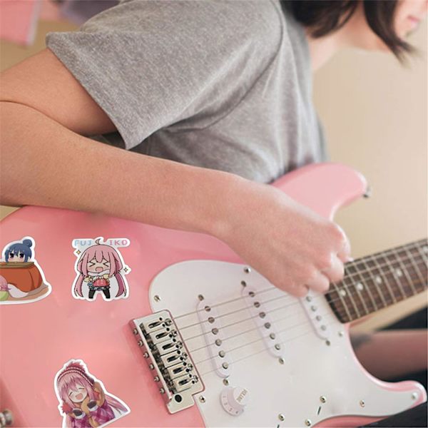 Yuru Camp -sarjakuvatarrat, 50 kpl japanilaisia animesivuja, vedenpitävät vinyyli-tarrat kannettavalle tietokoneelle, vesipullolle, rullalaudalle, matkatavaroille, lapsille, teini-ikäisille ja aikuisille