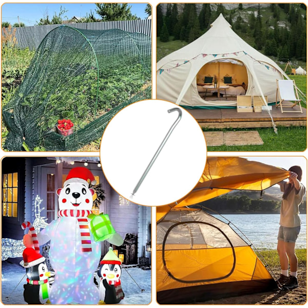 Teltplugger stormsikre, 12 stk 18 cm teltplugger, plugger jordspyd stabile, teltplugger camping, flyaluminium plugger jordspyd