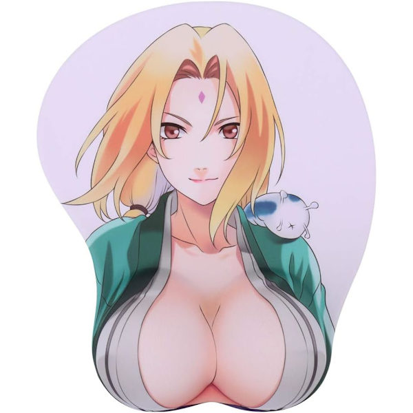 Anime 3D Musmatta med Mjuk handledsstöd Gaming 3D Musmattor 2Way Skin (Mp-Tunada)