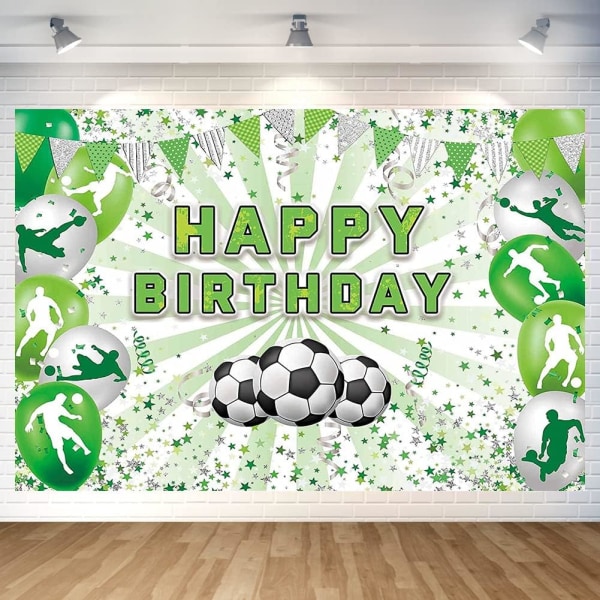 7*5 jalkaa, jalkapalloaiheinen syntymäpäiväjuhlakoristelu Jalkapallo Hyvää syntymäpäivää Tausta valokuvatausta