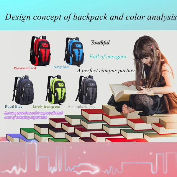 Teenage Boys Color-blocking Sports Kids Backpack Middle/High Schoolbag Elementary Student Bookbag for School Teen Boys Grey