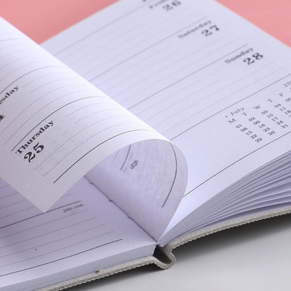 2 kpl, 2024 Suunnittelija 2024 Kalenteri 12 Kuukauden Suunnittelija 2024-2025 Päivittäinen Viikoittainen ja Kuukausittainen Agenda Muistikirja A7 PU Nahkakansi（VALKOINEN）