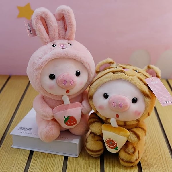 Söpö Boba-possun pehmolelu, 9,8 tuuman pehmolelu, pehmeä täytetty eläinpehmolelu. (Pinkki)