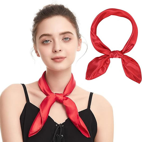 Silkefølelse Tørklæde Kvadratisk Chiffon Tørklæde Ensfarvet Bandanas Retro Tørklæder til Kvinder Halstørklæde Pung Tørklæde