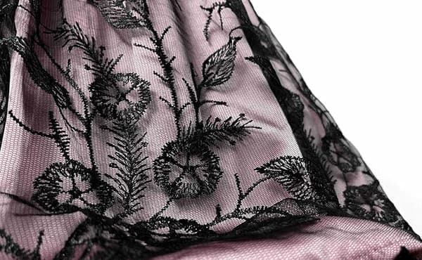 Dirndl til kvinder, traditionel midikjole til kvinder, dirndl-kjole med blonder inkl. dirndl-bluse og dirndl-forklæde, 3 dele, til Oktoberfest og black S