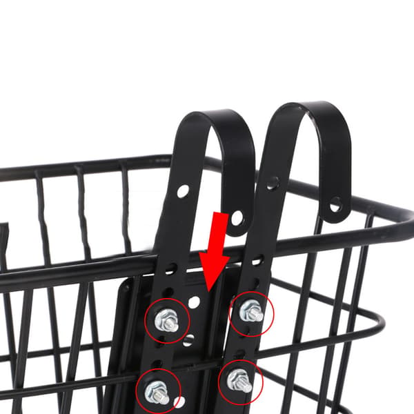 Hanging Bold Bicycle Basket Electric Vehicle Adjustable Front Frame Basket Multifunctional Quick Release Hook
