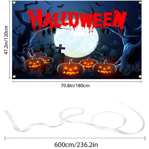 Halloween Gresskar Spøkelse Banner Bakgrunn Halloween Flaggermus Gresskar Fotografi Bakgrunn Halloween Utendørs Innendørs Festdekorasjoner