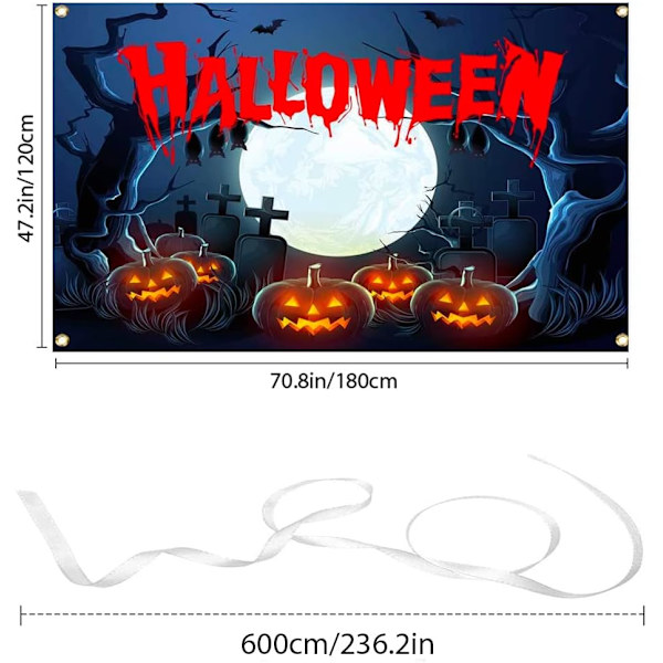 Halloween Pumpa Spöke Banner Bakgrund Halloween Fladdermus Pumpa Fotografi Bakgrund Halloween Utomhus Inomhus Fest Dekorationer