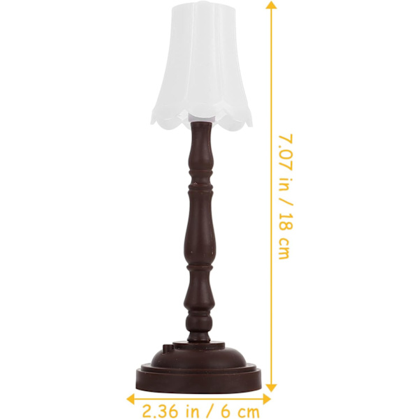 Dukkehus Gulvlampe 1: 12 LED Miniature Gulvlampe Dekorativ Lygte Møbel Dekoration Mikro Landskab Fe Have Tilbehør