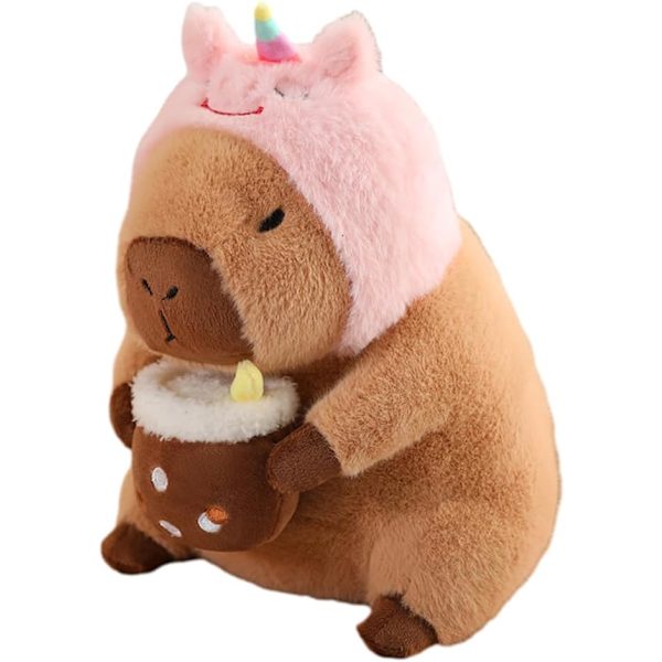 Sød Capybara Plyslegetøj, Capybara Plysdyr til Voksne, Bløde Plysdukker Pude, Hjemmedekorationer til Børns Gaver, Enhjørning