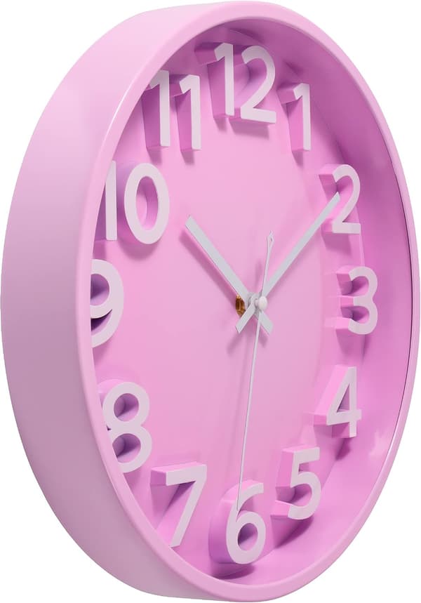 Modern Wall Clock, Large Silent Non-Ticking Battery Operated