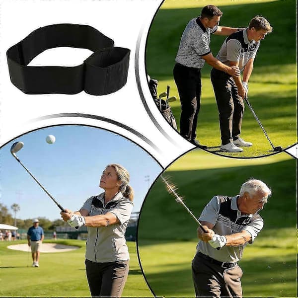 TRS Slider Golf Training Aid, Nylon Elastic Golf Swing Training Aid, Golf Swing Training Armband for Beginners, Adjustable Swing Corrector 1PCS