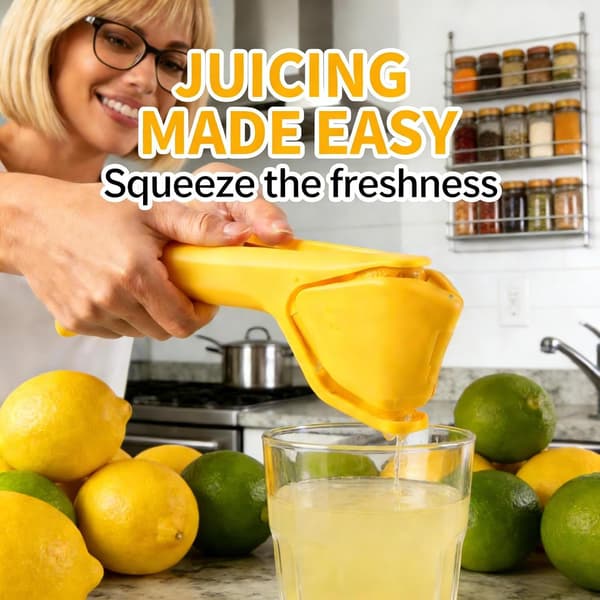 Lemon Squeezer Citrus Juicer Heavy Duty Manual Juicer for Lemon Lime & Orange Foldable Flat Design Easy to Clean Kitchen Tool