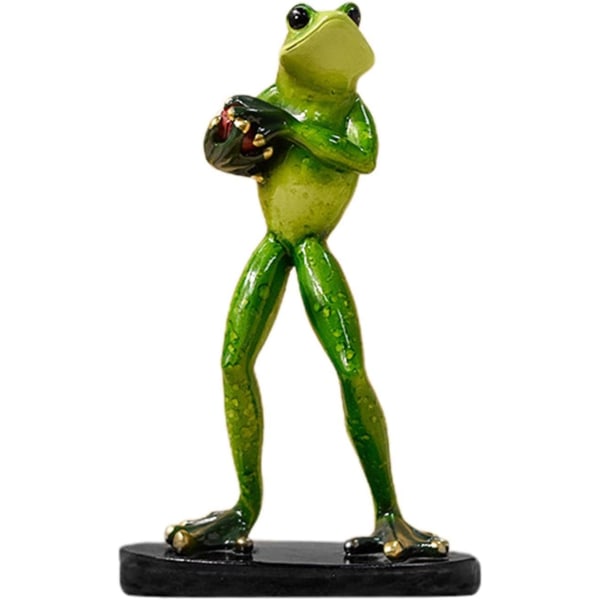 Resin Frog Statue | Baseball Frog Statue - Landlig Ornament American Style Sports Frog Statue for Aquarium Office