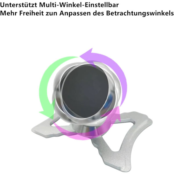 Magneettinen puhelinteline autoon, yhteensopiva Audi A3 8P:n ja Audi S3 8P:n kanssa, sopii älypuhelimille ja GPS:lle, 360 asteen kierto (hopea)