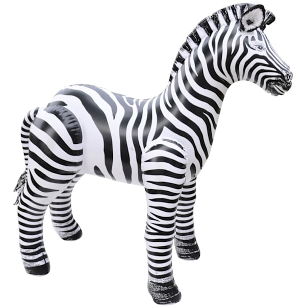Zebra oppblåsbar plysj utstoppet dyr. Gaver til barn, festdekorasjoner, plysjleke. 32 tommer høy. an-ZEB3