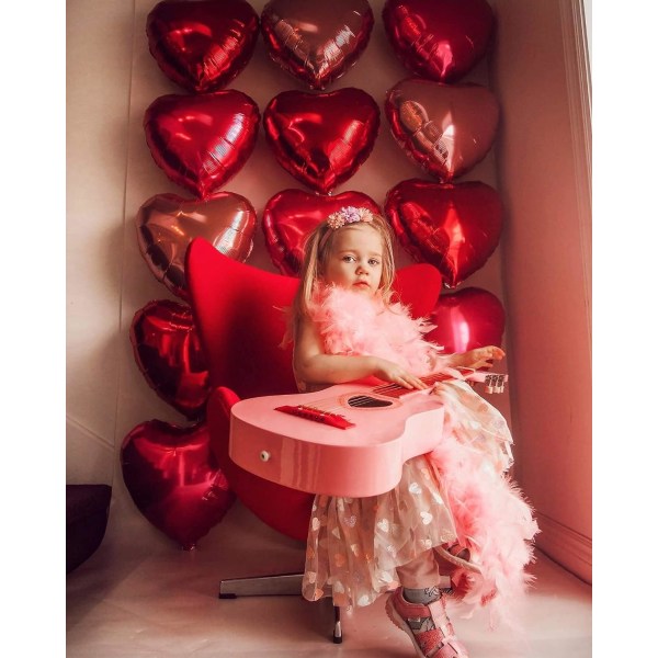 10 stk rød folie hjerteformede ballonger 18 tommer hjerte mylar ballonger for baby shower bryllup Valentine dekorasjoner kjærlighet ballonger fest dekorasjoner