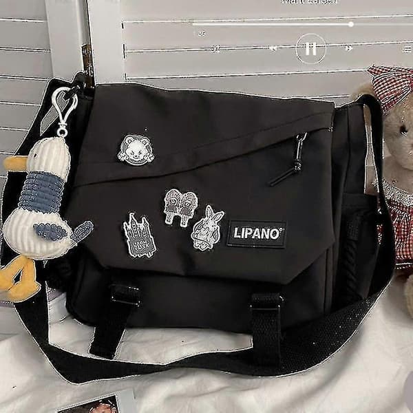 Large Retro Messenger Bag for Men - Lightweight Shoulder Bag with Adjustable Strap Blue Single Pack