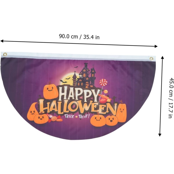 Kaiteen koriste ulkoliput Halloween Fan Lippu Kurpitsa Viirin Oranssi Lippu Koriste Ulko Koriste Ulkoilmamerkki Halloween Lippu