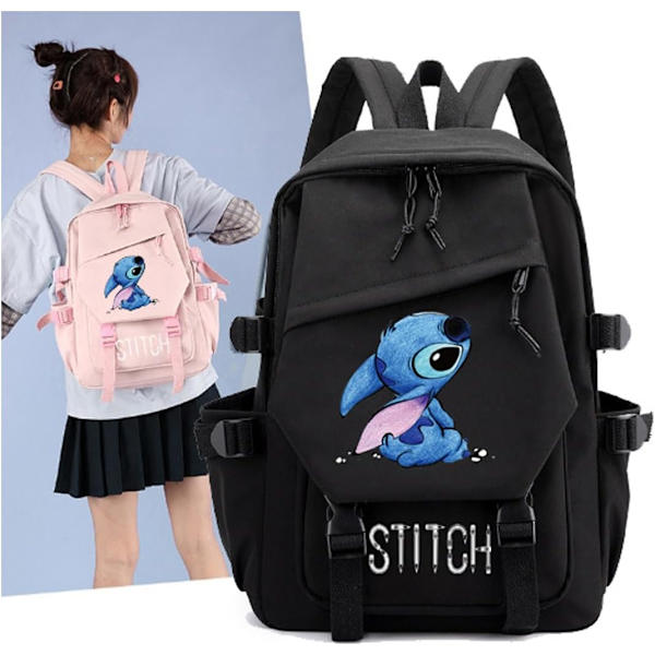 Teen Leisure Cartoon Laptop Rygsæk Port Stor Casual Daypack Tasker til Drenge og Piger，beige
