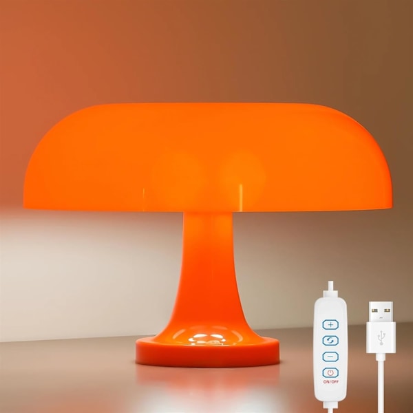 Klassisk Svampebord Moderne Bauhaus Design Bord Hotel Soveværelse Atmosfærisk Lampe Orange
