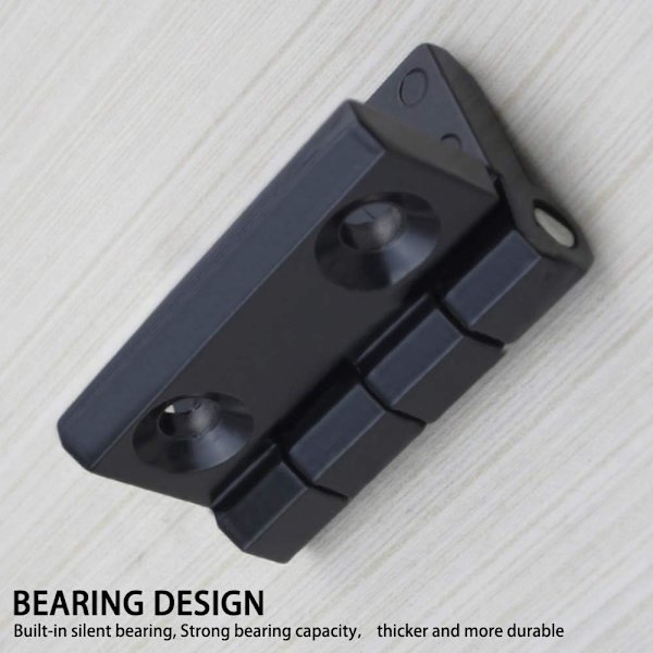 Foldbare hængsler - 4 stk. hardware dørhængsler til husholdningsskab, zinklegering, sort, 50 * 50 * 6mm