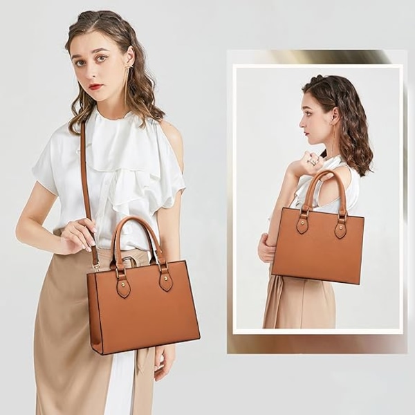 Crossbody-väskor och handväskor för kvinnor PU-läder Tote Top Handle Satchel Axelväskor