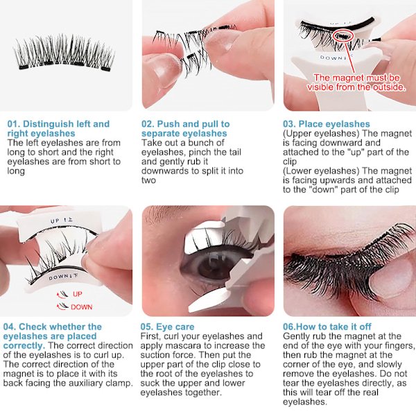Magnetic Eyelashes with Applicator Model 3 38