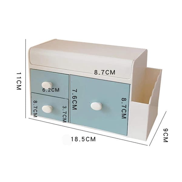 Seablue Decorative Desktop Storage Box with Drawer for Skincare & Small Items