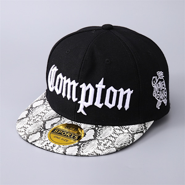 Compton Snapback-keps för kvinnor: Snygg streetwear-baseballkeps med justerbar stängning och UV-skydd för utomhusaktiviteter Vit