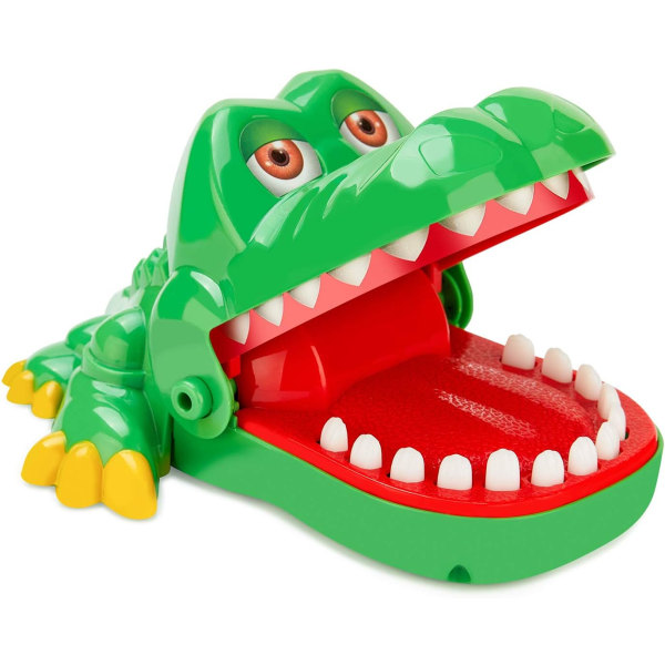 Krokodilletænderlegetøjsspil til børn, krokodillebidende fingertandlægespil Sjovt legetøj fra 4 år og opefter (1 pakke tilfældig farve)