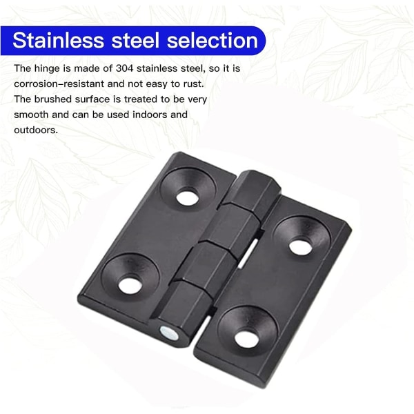 Pieces Folding Flat Hinge Holes, Stainless Steel Outside Hinge, Heavy Duty Door Hinge, for Fixed Doors