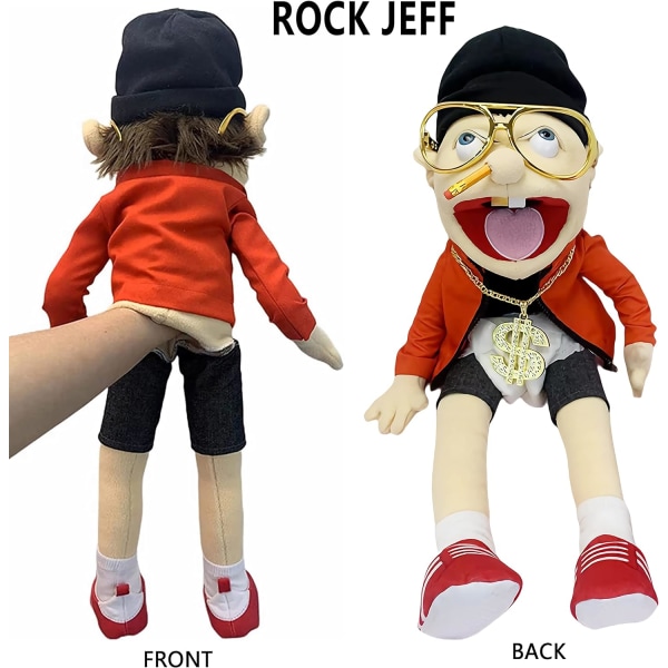 24-tommer høj Jeffy's Sister Feebee Puppet Plys-legetøj med arbejdsmund - Sjovt dukkelegetøj til ideel gave til børn