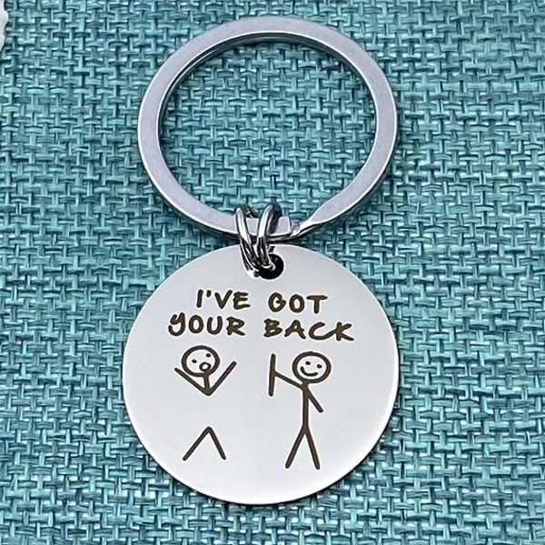 Roliga vänskapspresenter till kvinnor och män, bästa vän nyckelring för vänner BFF Besties Companion, I've Got Your Back Key chain