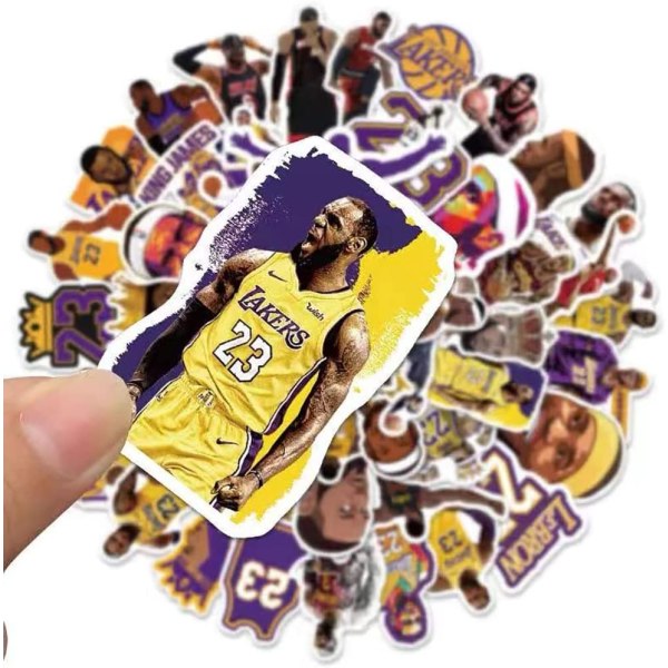 Basketball Star Stickers James Sticker Små Klistremerker |50 stk| for Hydro Flasks Laptop Telefondeksel Datamaskin Vannflaske