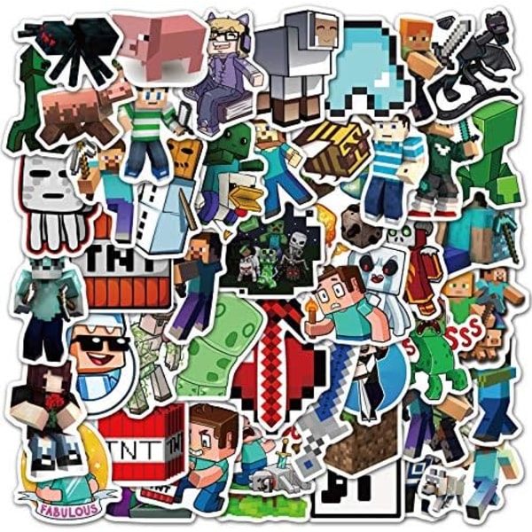 Minecraft Stickers Decals 50 Pack Video Game Theme Sjove Stickers til Minecraft Lovers Bedste gave