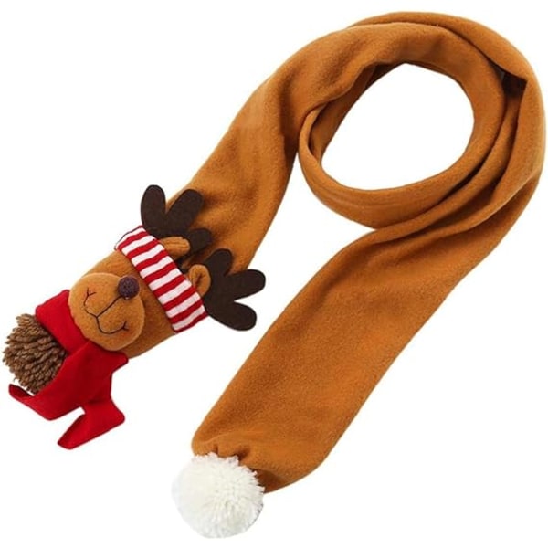 1 stk glædelig jul tørklæde vinter varme sjal wraps med 3d snemand Santa elg udsmykning halstørklæde