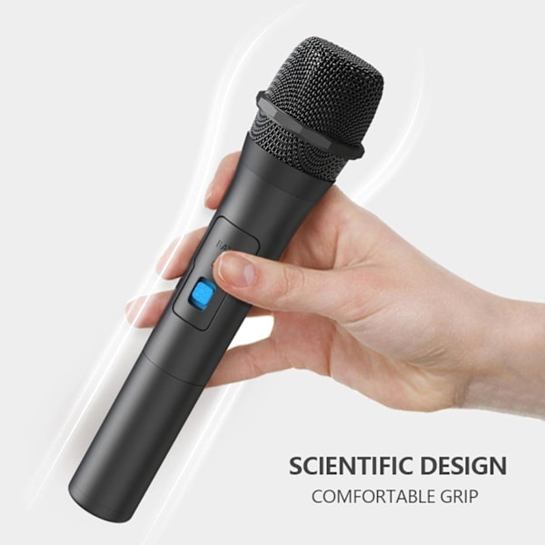 Trådløs mikrofon, bærbar trådløs håndholdt mikrofonhøjttaler med USB-modtager | Dynamisk mikrofon til karaoke, kirke, vokal, bryllup og DJ