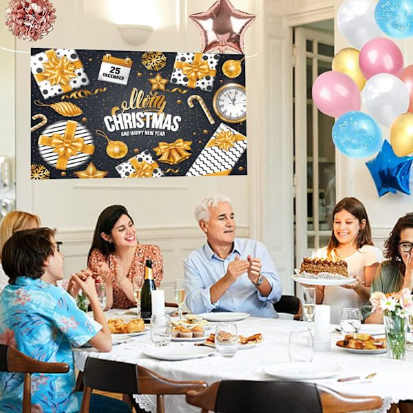 Glædelig Jul Banner Baggrund Fotografi Baggrund Glædelig Jul Tema Fest Udendørs Indendørs Dekorationer Forsyninger