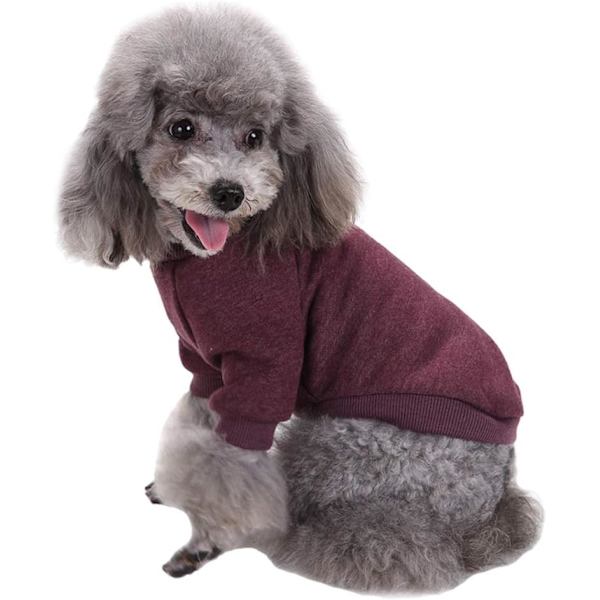 Hunde Tøj Hund Sweater Blød Fortykkelse Varm Hvalp Hunde T-shirt Vinter Hvalp Sweater til Hunde (Medium, Brun)