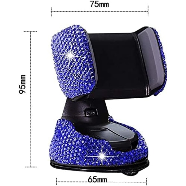 Biltelefonhållare Rhinestone Universal Telefonhållare 360 Graders Justerbar Telefonhållare Instrumentbräda Luftfläkt Navigation Bil