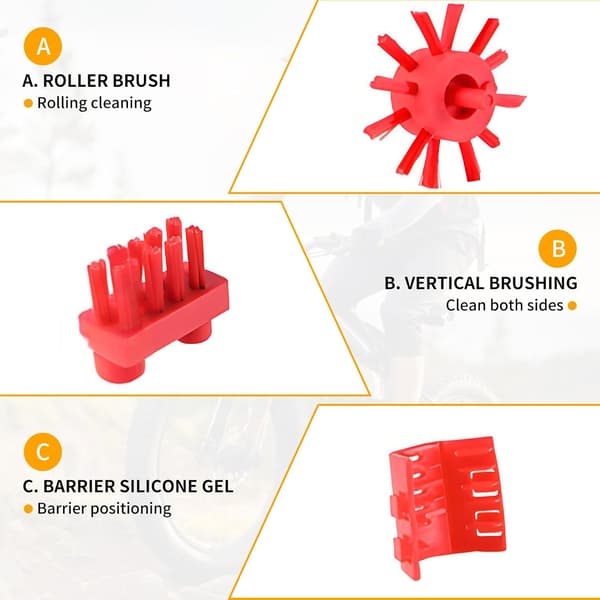 Transparent Bicycle Chain Cleaner, Compact and Multifunctional Chain Washer for Use with Bicycle Chains.
