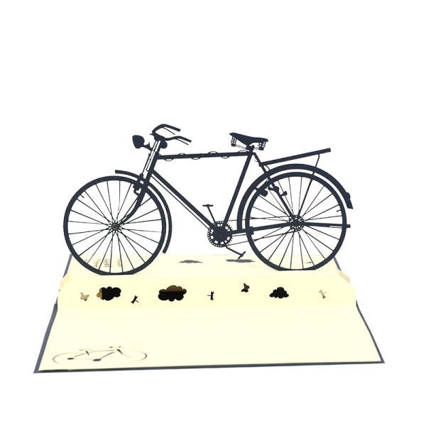 Pop-up-kort med cykel, pop-up-kort till mors dag med cykel, 3D-pop-up-kort till fars dag med cykel, gratulationskort, födelsedagskort till pappa (3D-cykel, 1-pack)