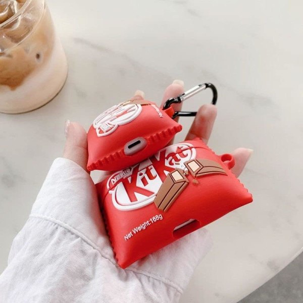 Söpö case 2./1. sukupolven Airpodsille, 3D-suklaa Snack Skin Design Case Iskunkestävät suojakuoret ja avaimenperä Airpods-kuulokkeille