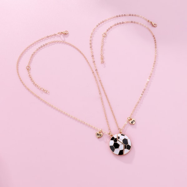 Best Friend Necklace Gifts Friendship Necklace Magnetic Matching Football Soccer Pendant BFF Necklace for 2 Boys Girls