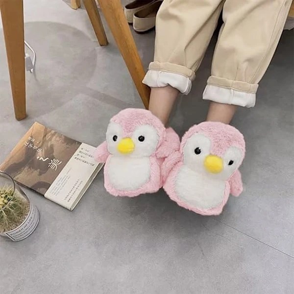 Naisten tossut, söpöt pingviini-eläintossut Gray One size 35-38