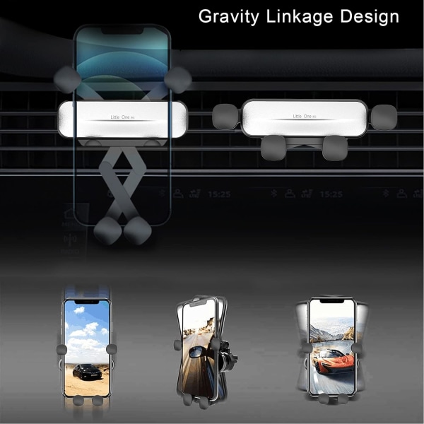 Autopuhelinteline, Gravity- universal Älypuhelimen pidike, jossa tuuletusaukko 360° kääntyvillä, Phone12/12 Pro, Samsung