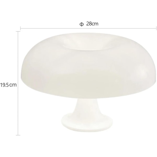 Klassisk Svampebord Moderne Bauhaus Design Bord Hotel Soveværelse Atmosfærisk Lampe White