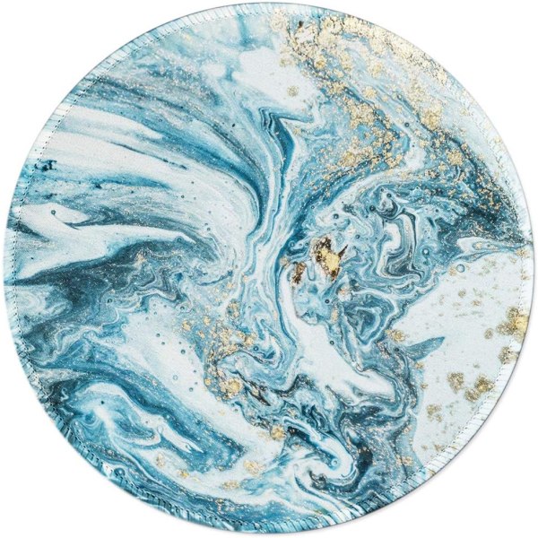 Hiirimatto, Art Design Blue Ocean Pyöreä hiirimatto, kestävät ommeltut reunat, liukumaton kumipohja, paksumpi, vedenpitävä, pelihiirimatto